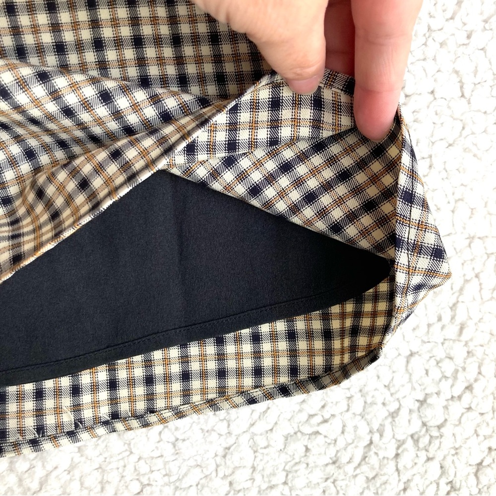 Hyfve Plaid Mini Skirt with side slit, Sz L - Picture 14 of 14